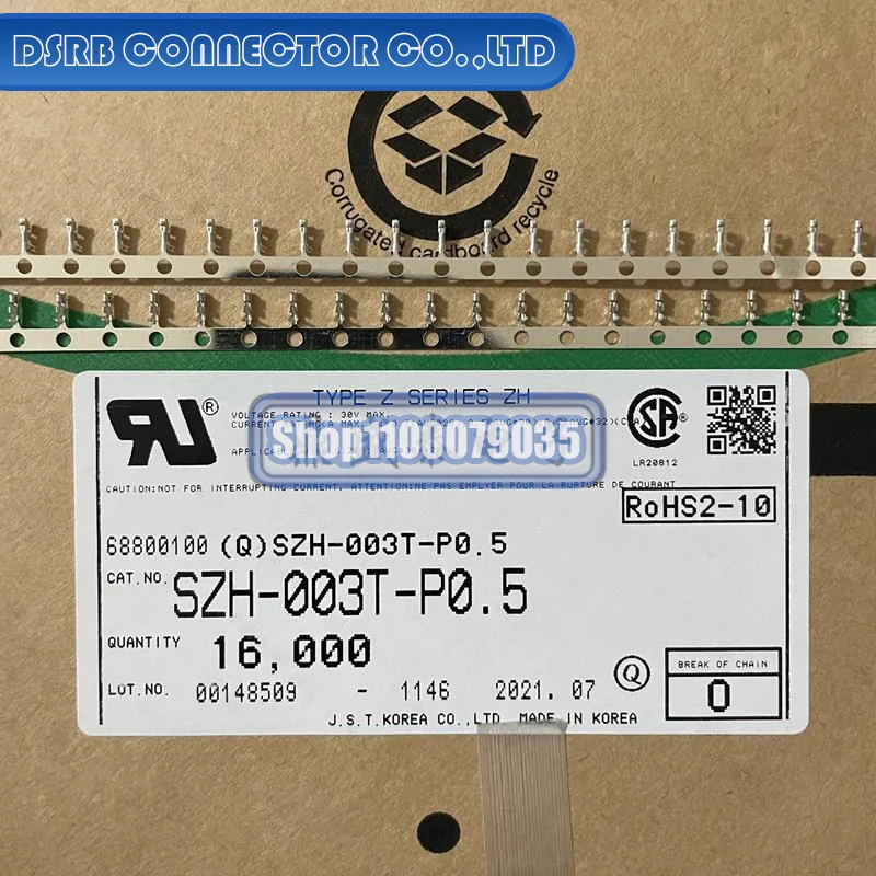 

16000pcs/lot SZH-003T-P0.5 28-32AWG 100% New and Original