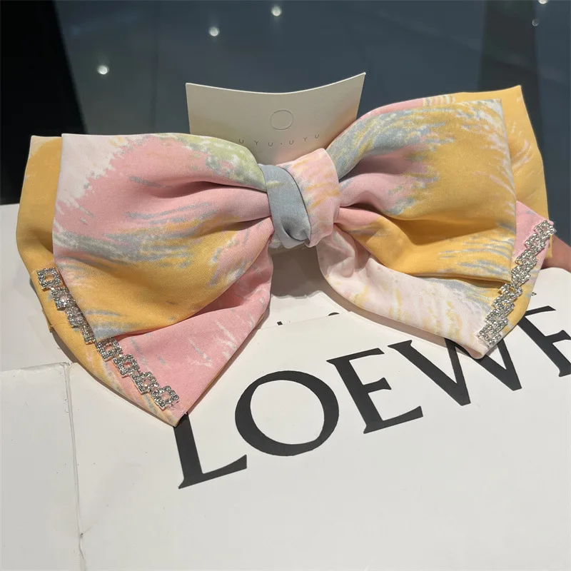 

Sweet Mesh Butterfly Knot Hair Clip Headwear Ball Hair Clip Rainbow Head Spring Hair Clip