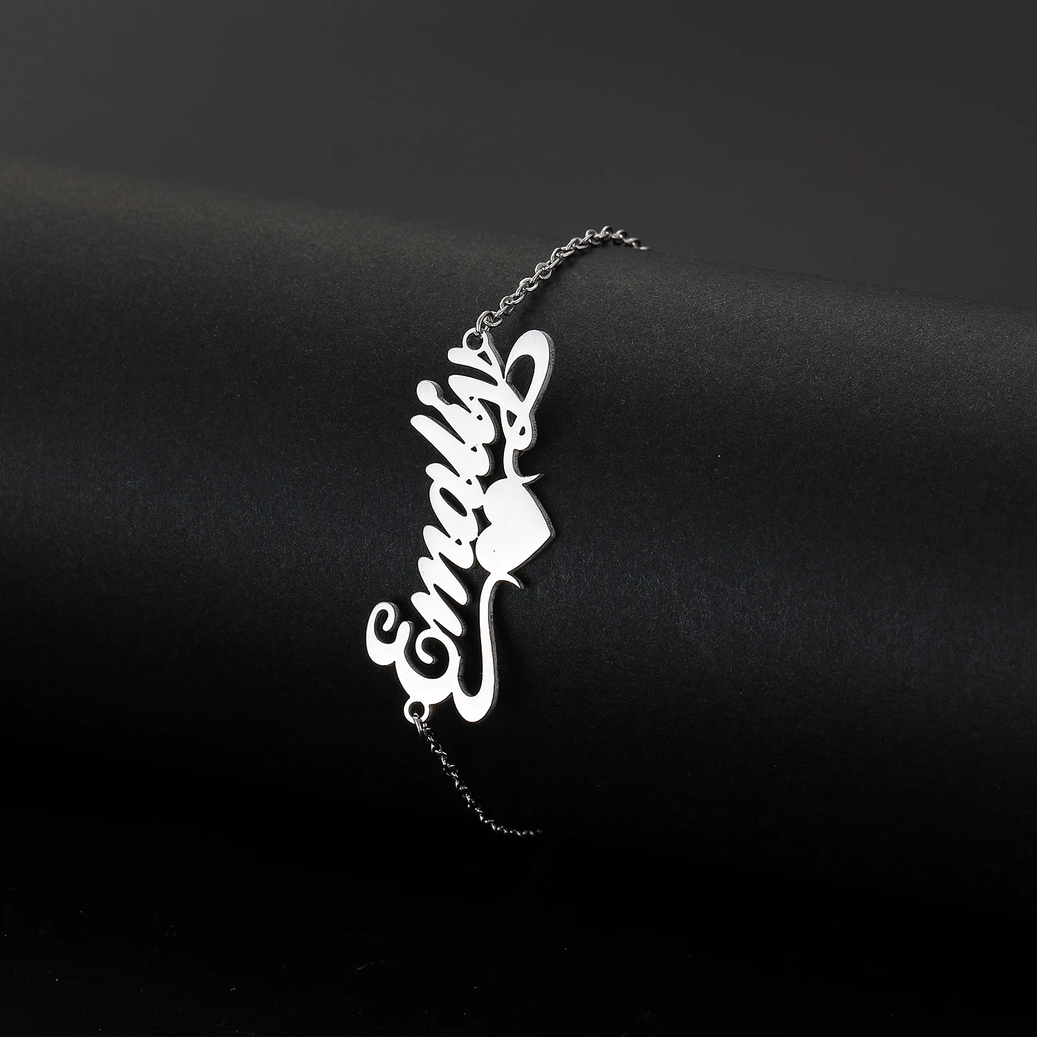 QIMING персонализированный браслет с именем любви ювелирные изделия из нержавеющей