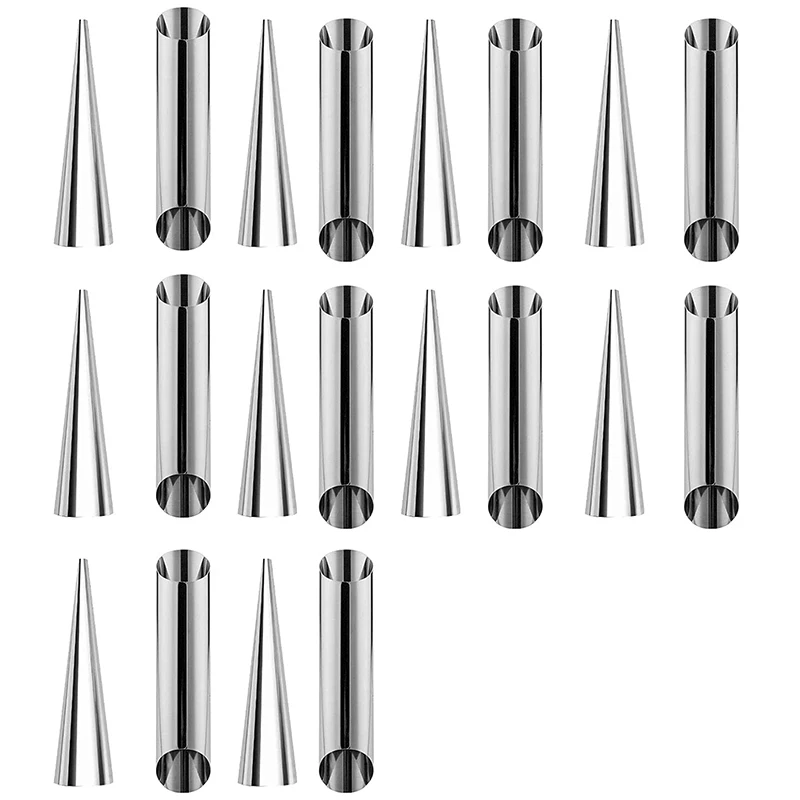 

Кремовая фотография, 20 шт., конусная и трубчатая форма большого размера из нержавеющей стали, кремовый гудок датский