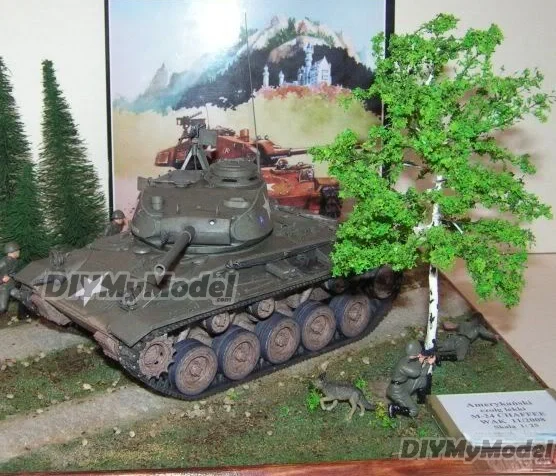 DIYMyModeI M-24 Xiafei светильник резервуар для армии США DIY ручной работы Бумага модель