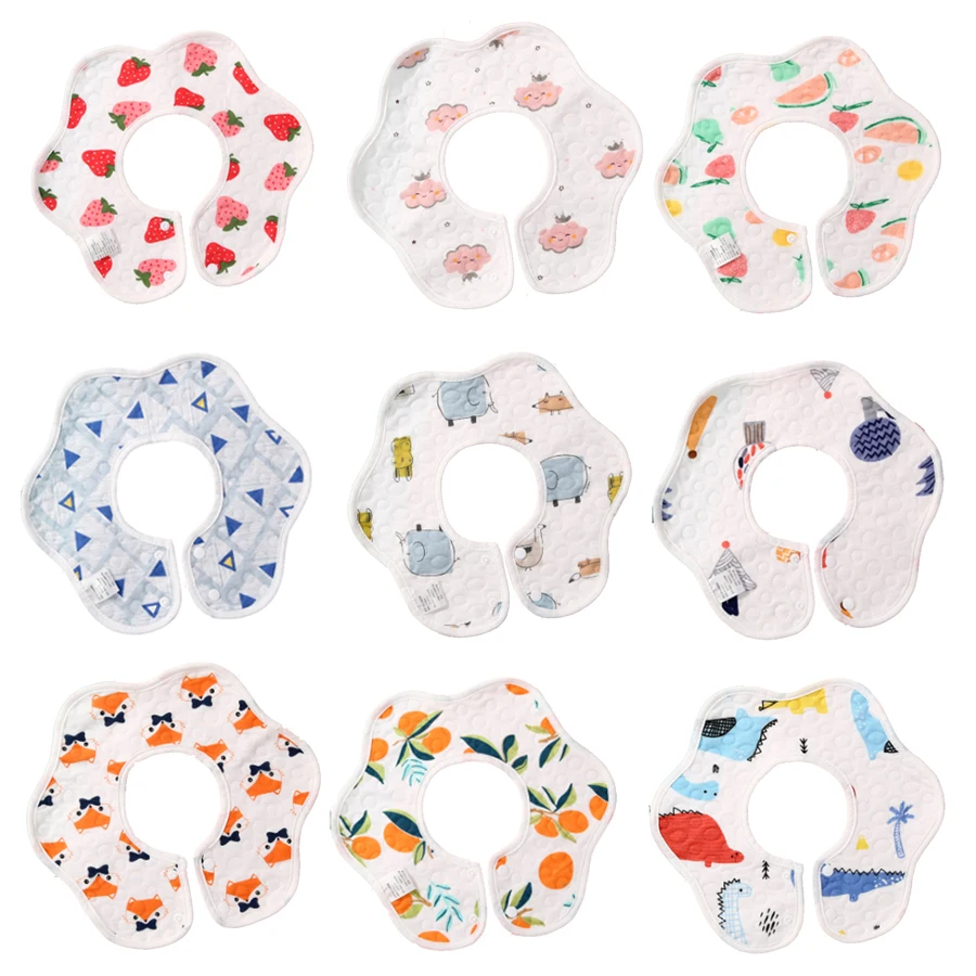 

2 шт., детский хлопковый Слюнявчик с лепестками