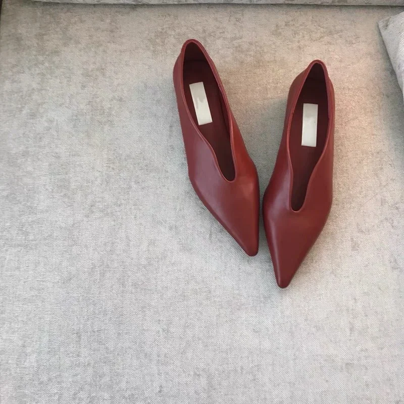 Женские мокасины с острым носком повседневные туфли на мягкой подошве лоферы