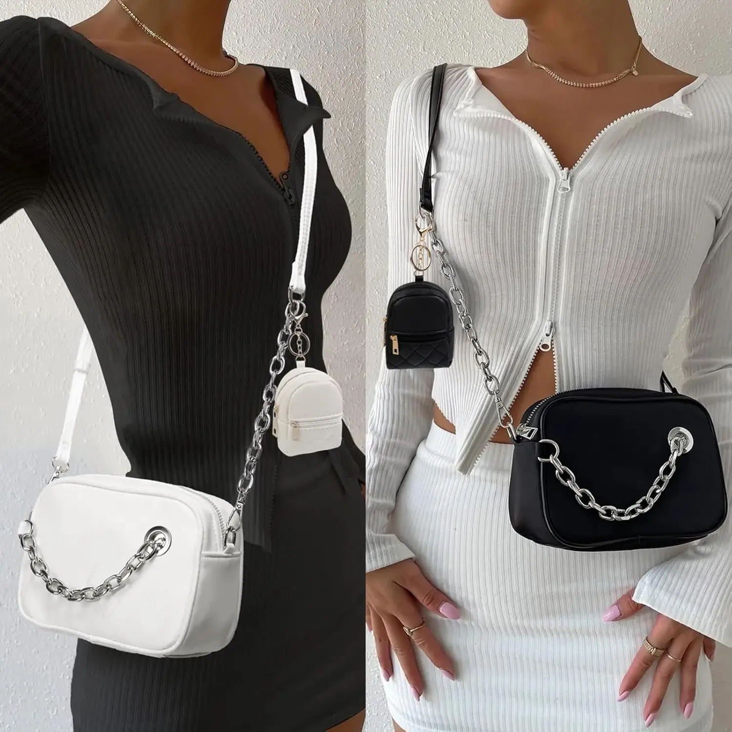 Мини-рюкзак косметичка для женщин подвеска брелок ключей из искусственной кожи