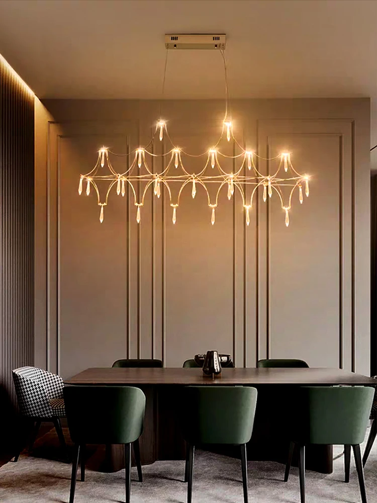 Современная Скандинавская люстра в стиле арт-деко Хрустальная потолочная