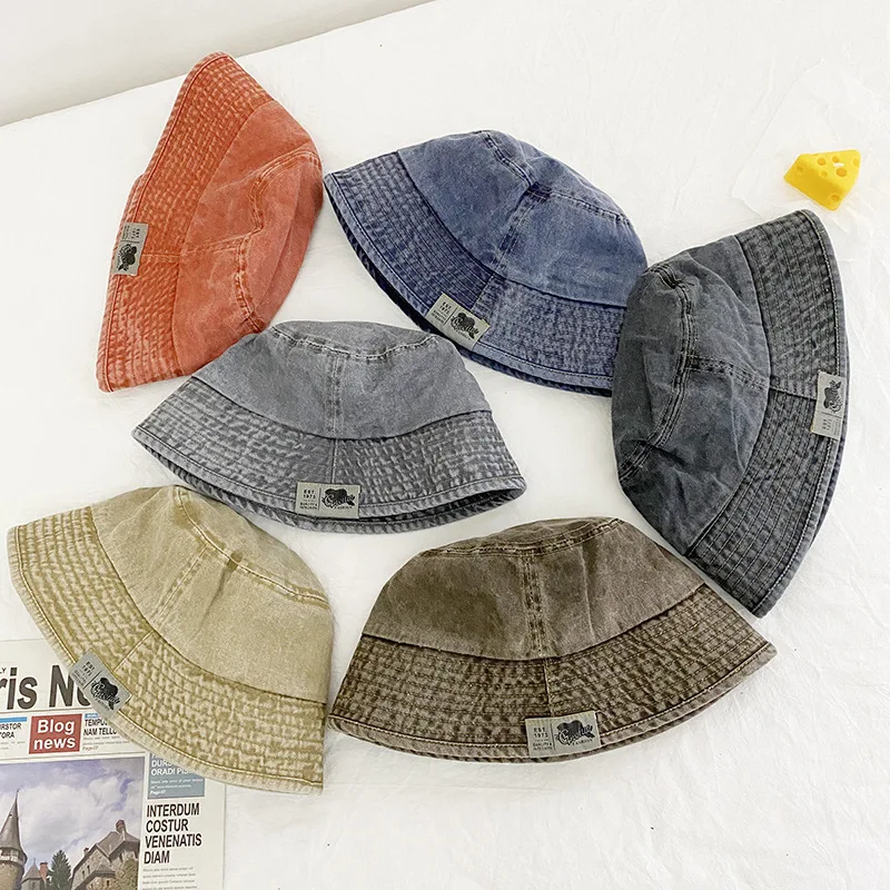 

Summer fisherman hat female personality do old pure color restoring ancient ways cowboy patch basin mo beautifulJapanese student
