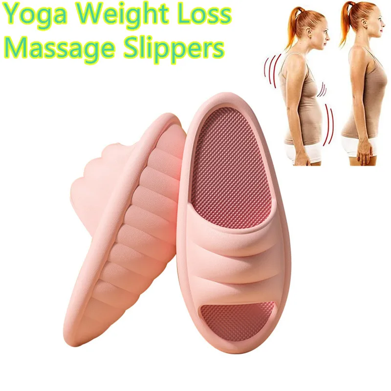 

Weight Loss Massage Slippers Women's Slide Sandals Eva Material Thick-Soled Postpartum Massage Slim Legs Shake Shoes Women
