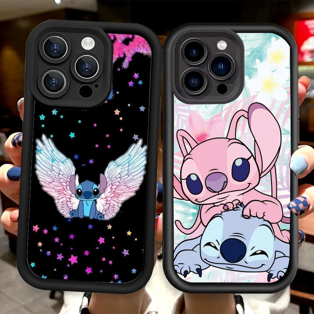 S-28 Stitch Black Case for OPPO Reno 4 10 11 12 13 11F 12F 13F 4F 4Z Pro Plus Lite 5G