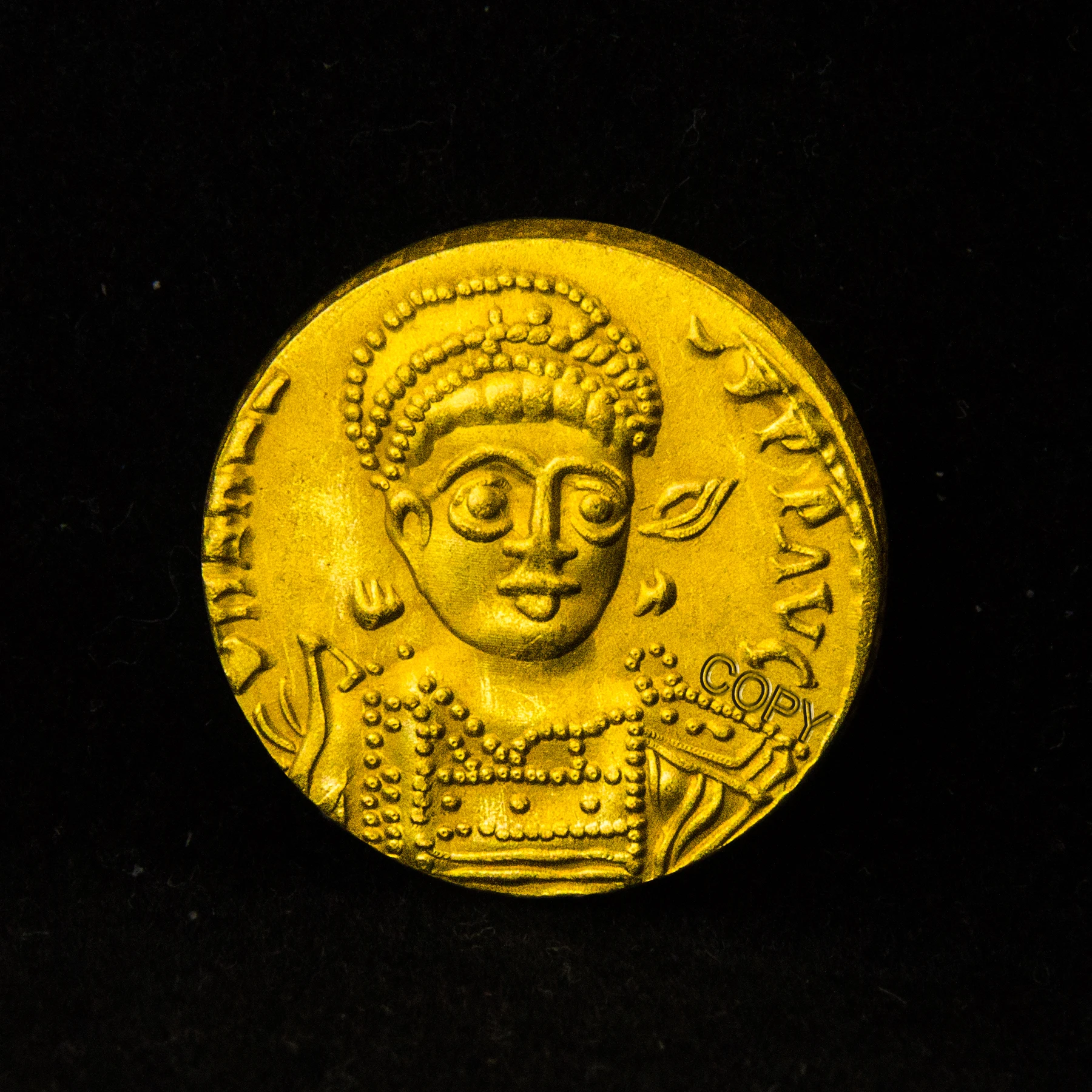 Копия золотой монеты анастасиус I бюст императора греческая мифология Jibaro Banshee