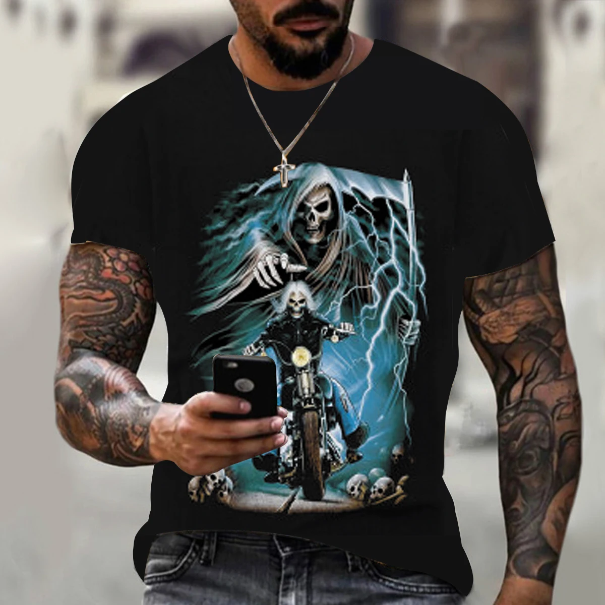 

Летняя популярная модная красивая Мужская футболка, модель 2022 года, Повседневная модная футболка с коротким рукавом, Мужская Уличная одежд...