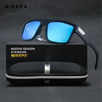 nieepa 1pcs new square hd polarized sunglasses for women vintage fashion mens frosted frame riding driving sun glasses uv400