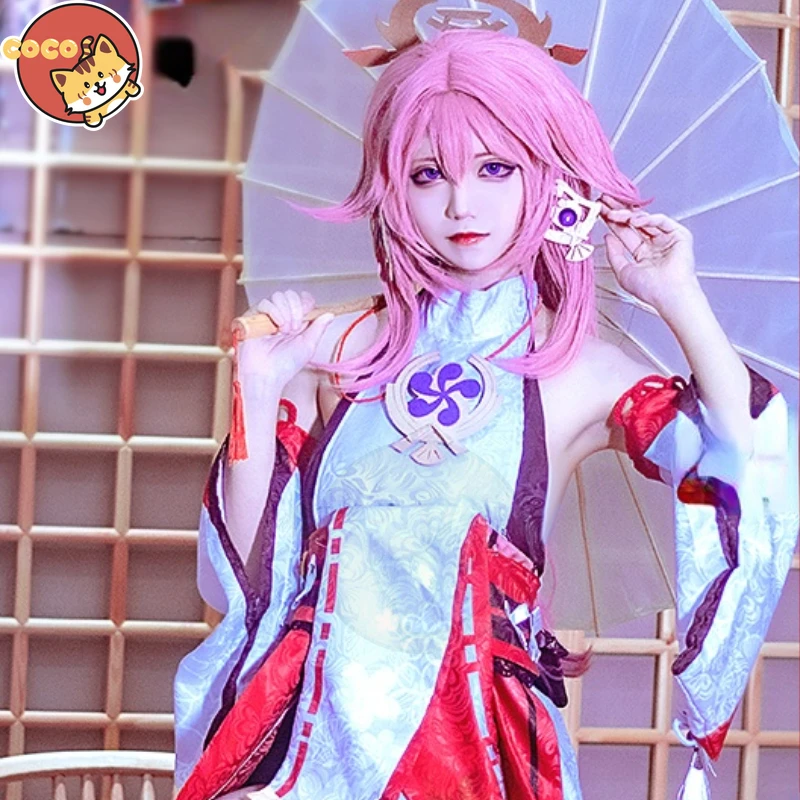 

CoCos-S Game Genshin Impact Yae Miko Cosplay Costume Game Cos Genshin Impact Cosplay Yae Miko Costume with Cosplay Wig