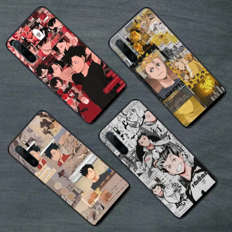 

Чехол Haikyuu для телефона с аниме для Huawei Mate 40 30 20 10 Pro Lite Nova 9 8 5T Y7p Y7, мягкий черный чехол для телефона