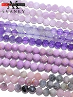 natural stone kunzite gradient amethyst purple mica for jewelry making spacer beads diy bracelets accessories 15%e2%80%98%e2%80%992 3 4 5mm