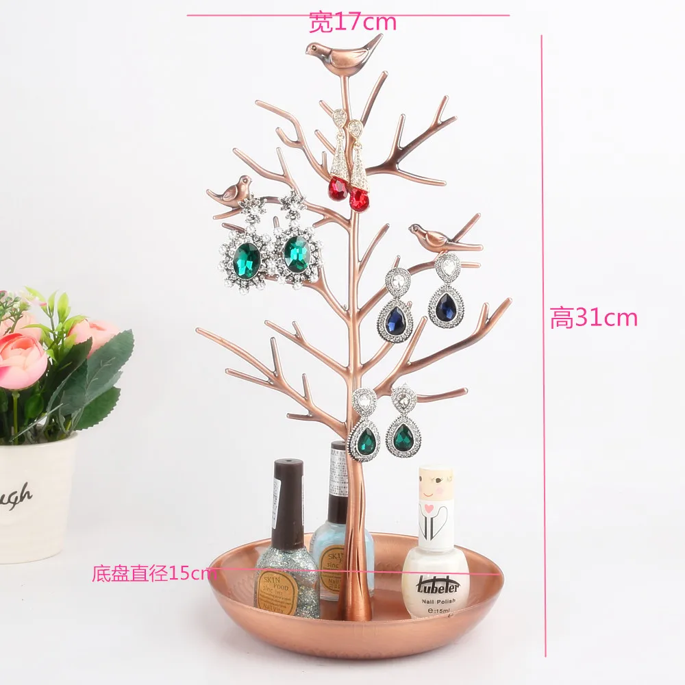 Jewelry Storage Creative Tree Shape Rack Earrings Bracelet Shelf Display Holder Ear Stud Stand Jewelry Organizer