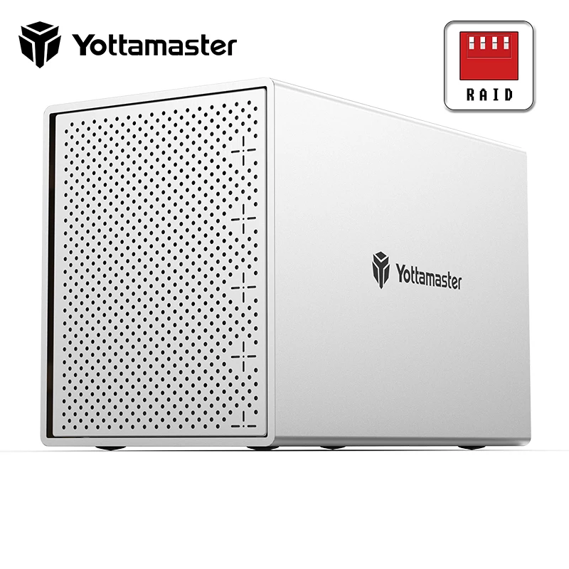 

Алюминиевый корпус для внешнего жесткого диска Yottamaster, 5x16 ТБ, USB 3,0 Raid 0/1/3/5/10/Испания