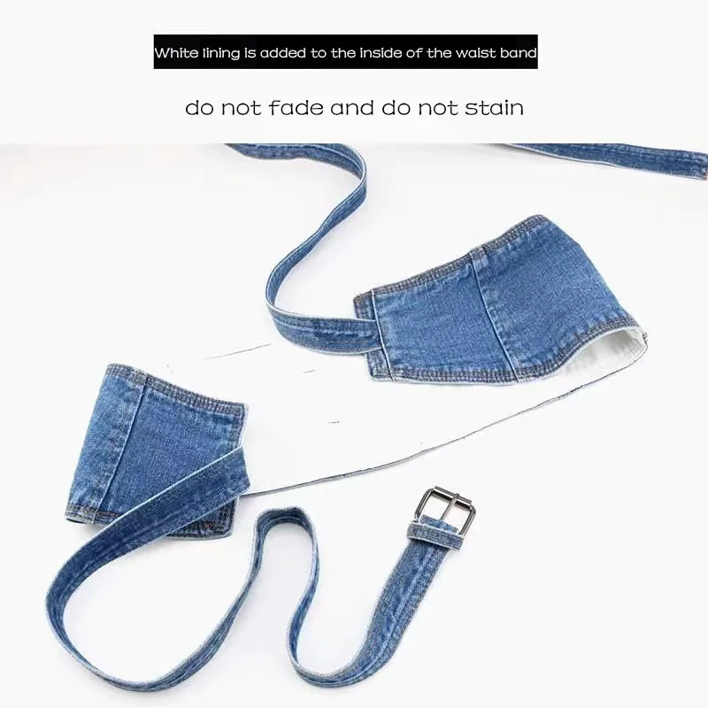 Новый Широкий ремень для осени и зимы Женский декоративный джинсовый
