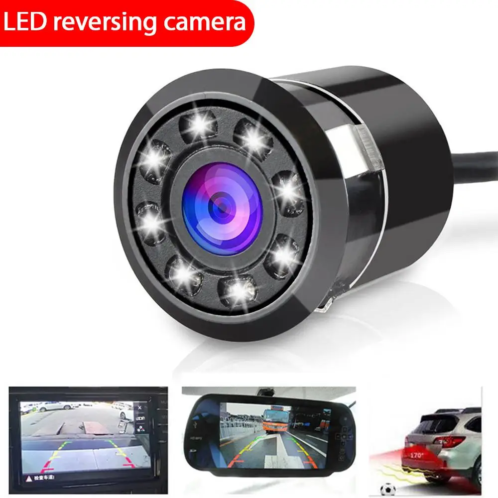 

Car Electronics 8 LED Car Reverse Camera 170 Degree Angle Parking Camera Night Cam Waterproof Assistance Camera
