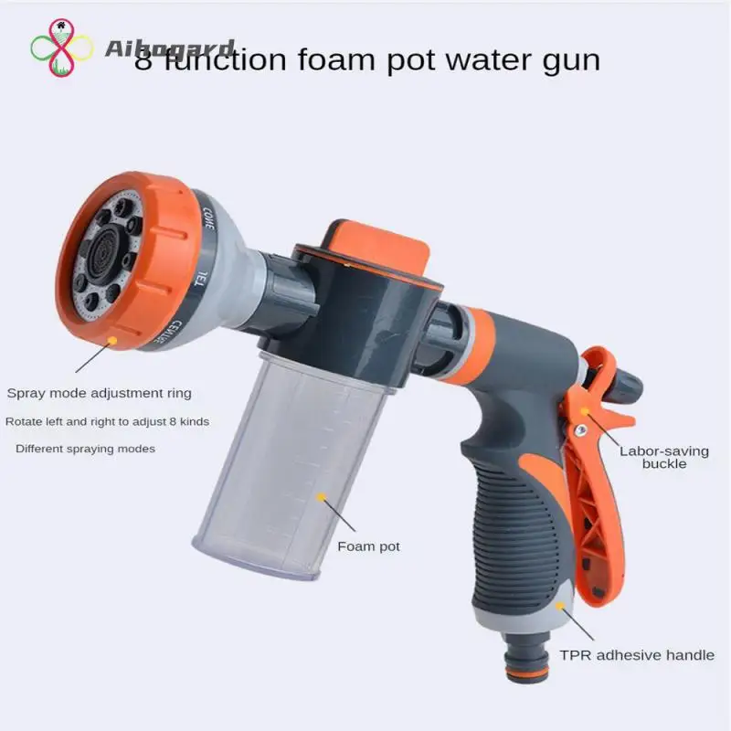 

New Foam Water Gun Hose Nozzle Car Wash Cleaning Tools Garden Lawn Watering Irrigation Sprinkler Spray Gun Garden Supplies