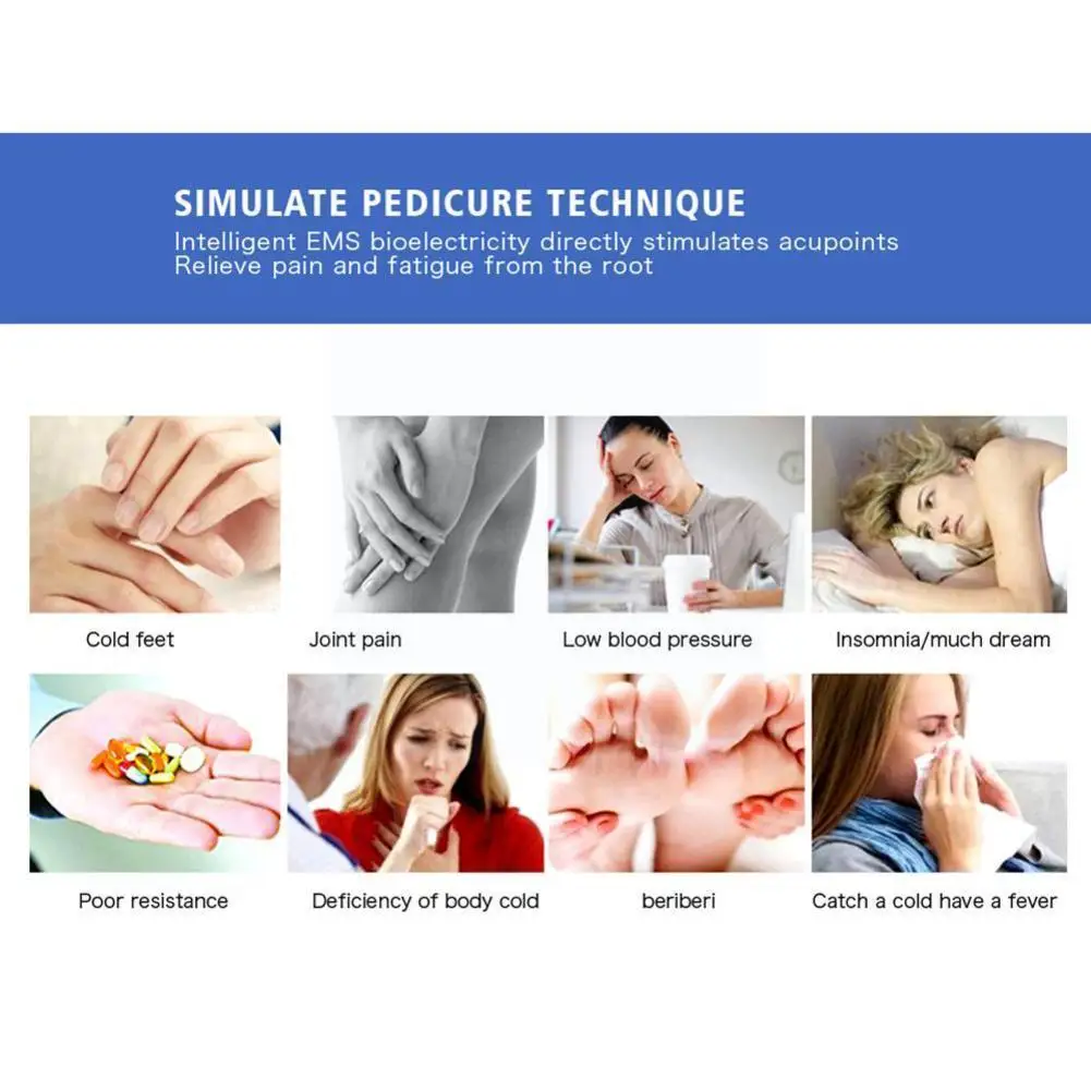 

Ems Foot Massager Tens Physiotherapy Foot Massage Mat Pad Cushion Foot Acupunctur Foot Circulation Care Blood Intell X1e2