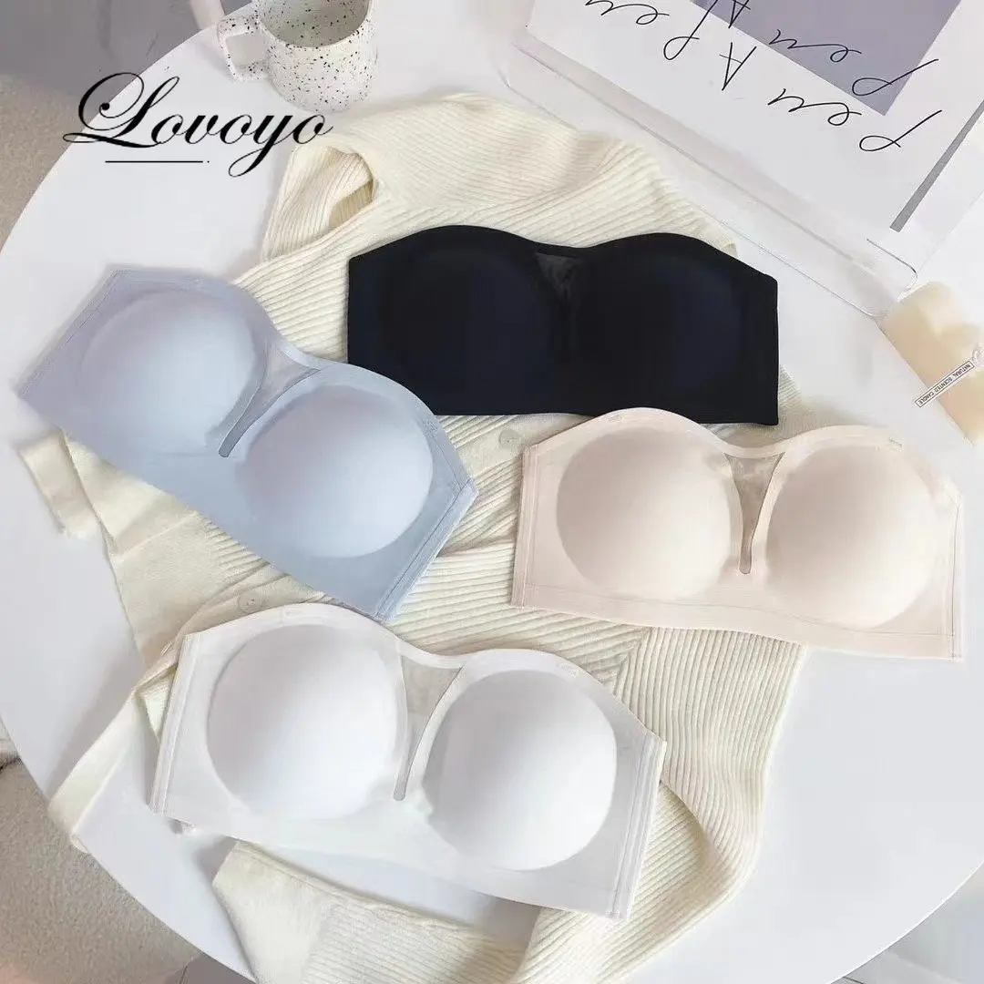 

2023 Бесшовные бюстгальтеры для женщин, мягкое нижнее белье, бюстгальтер без косточек, без бретелек, бюстгальтеры пуш-ап, Бралетт, женское сексуальное нижнее белье, интимное белье
