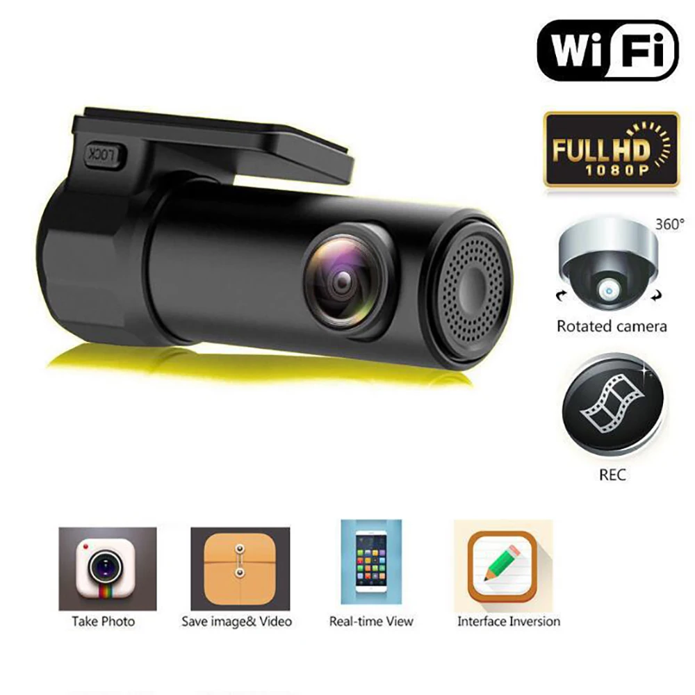 

Car DVR WiFi 1080P Full HD Dash Cam Vehicle Video Recorder Auto Parking Monitor Motion Detector 360 Camera Night Vision G-sensor