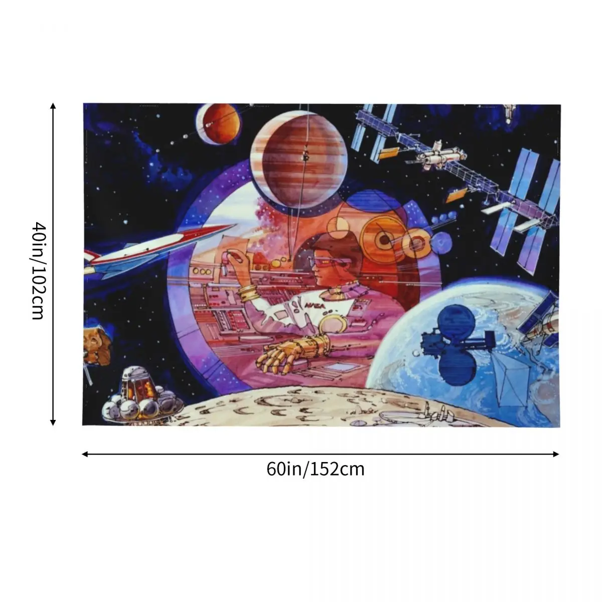 NASA ARC Ретро космический гобелен