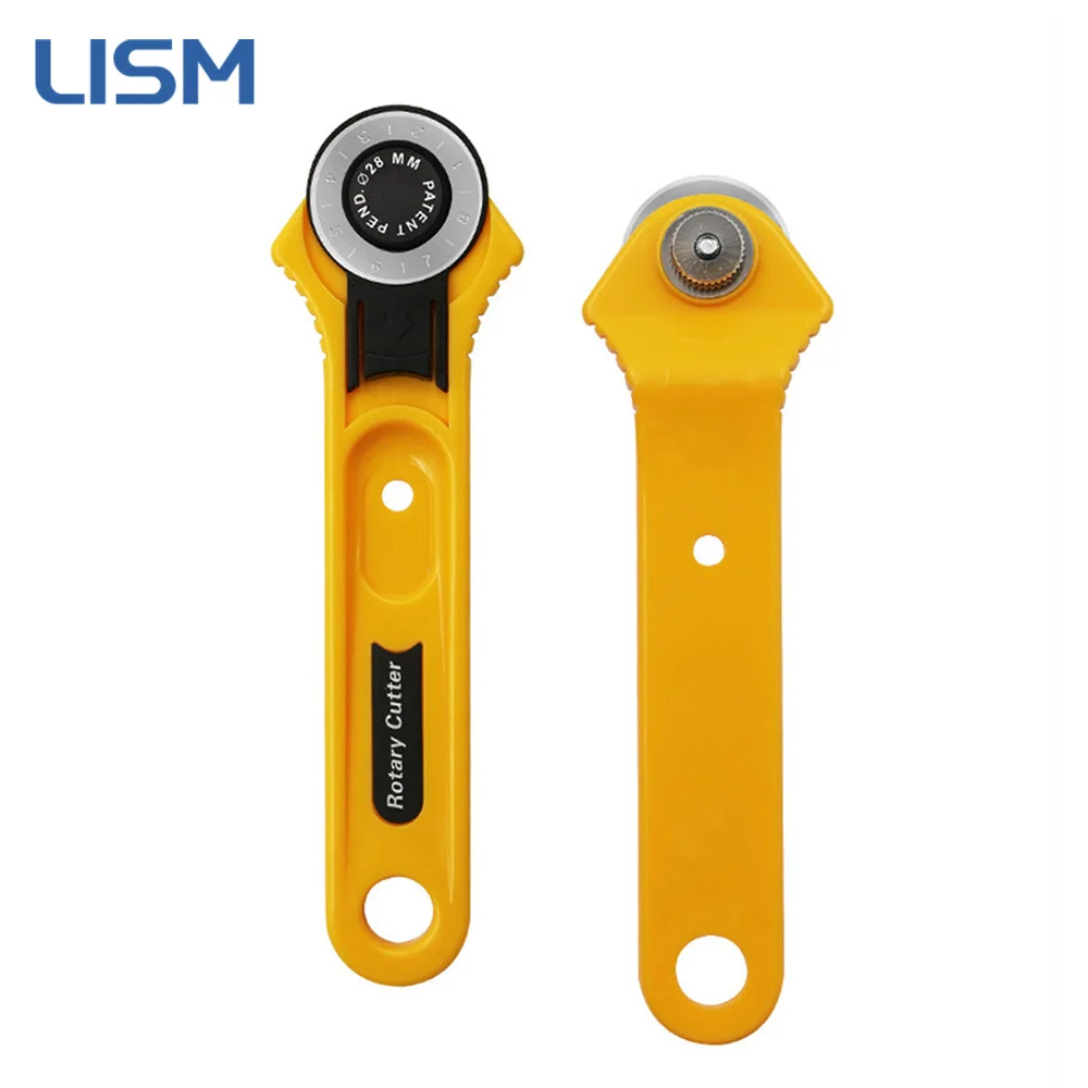 28mm Rotary Cutter With Scale Leather Tools DIY Patchwork Sewing Circular Blade Paper Cloth Cutting Fabrics Craft Tool |