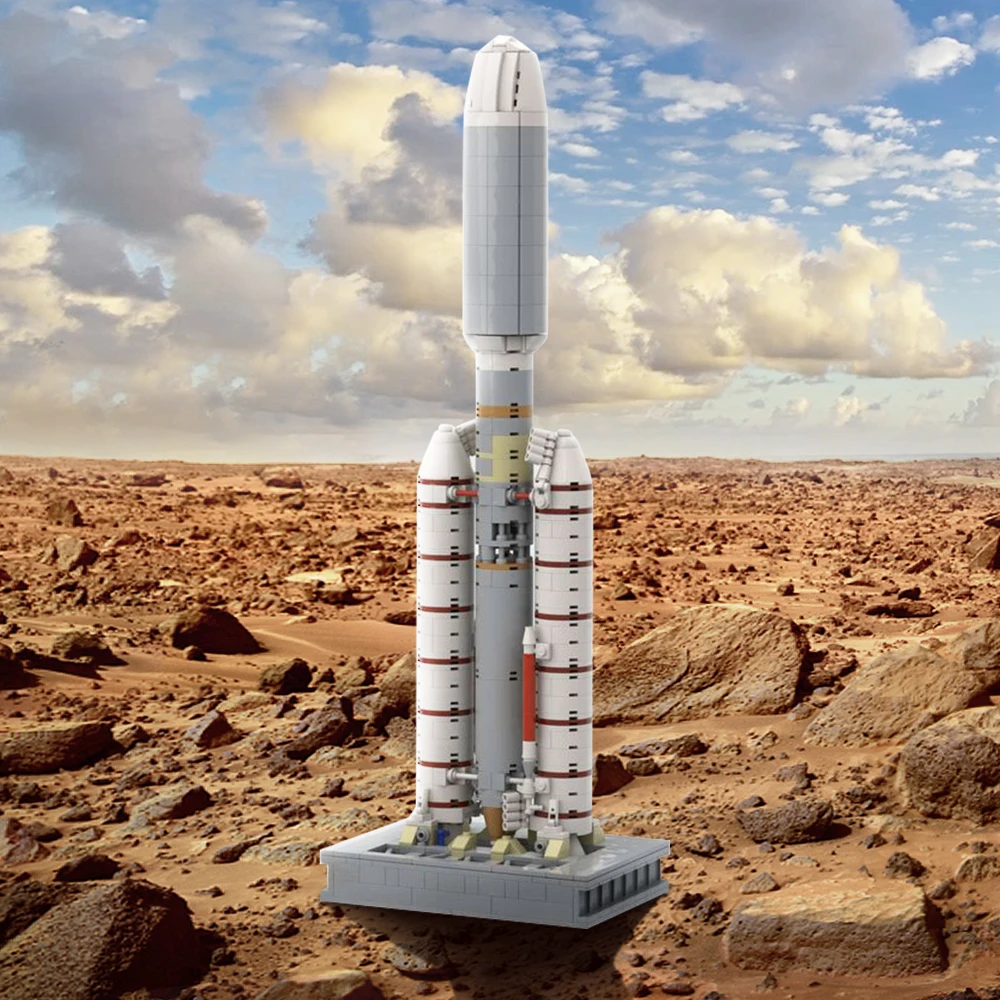 

MOC Titan III E-Centaur Rocket Building Blocks Set Carrier Launch Vehicle Assemble Collection Model Children Brick Toy Gift