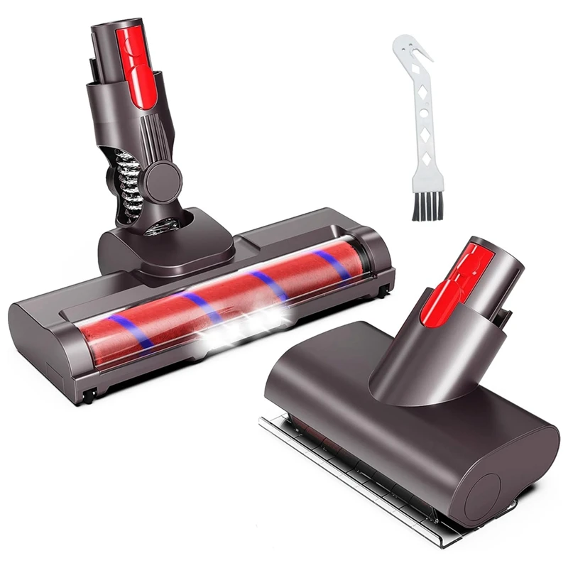 

Vacuum Attachments And Soft Roller Brush Parts For Dyson V15 V8 V7 V10 V11, Hardwood Floor Attachment With LED Light