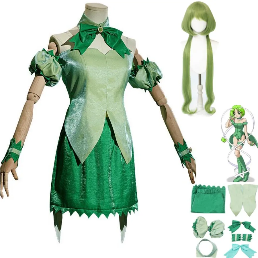 

Косплей Костюм Мидорикава ретасу Малу салата Токио Mew косплей парик платье горничной женский сексуальный кавайный костюм для маскарада