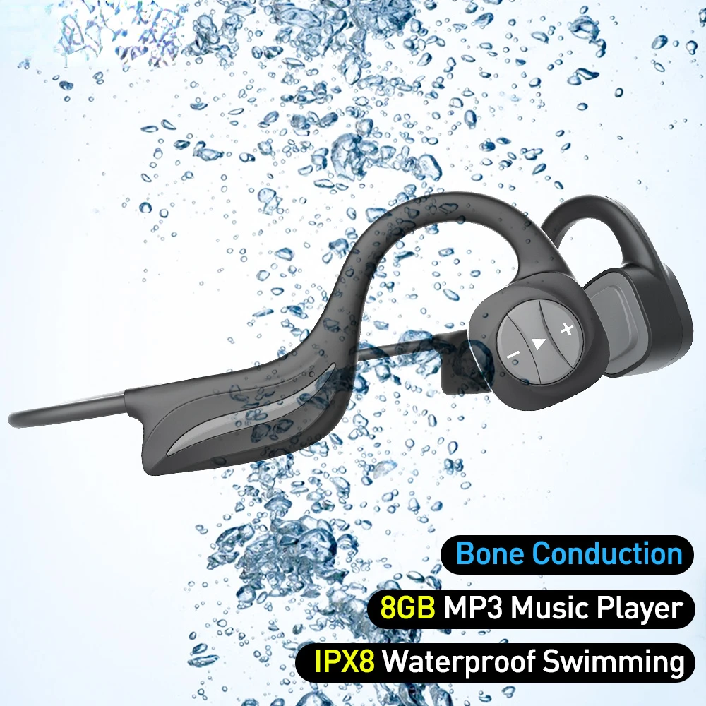 

Bone Conduction Headphones Bluetooth wireless Earphone 8GB IPX8 Waterproof MP3 Music Player Swimming Diving Sport Headset Best