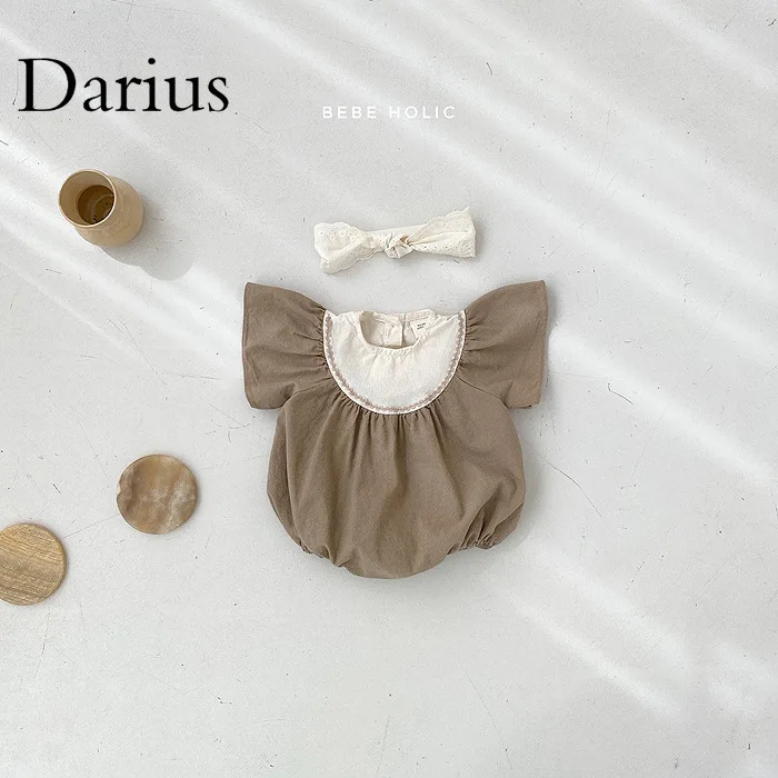 

Summer Baby Romper Flutter Sleeve Cotton
