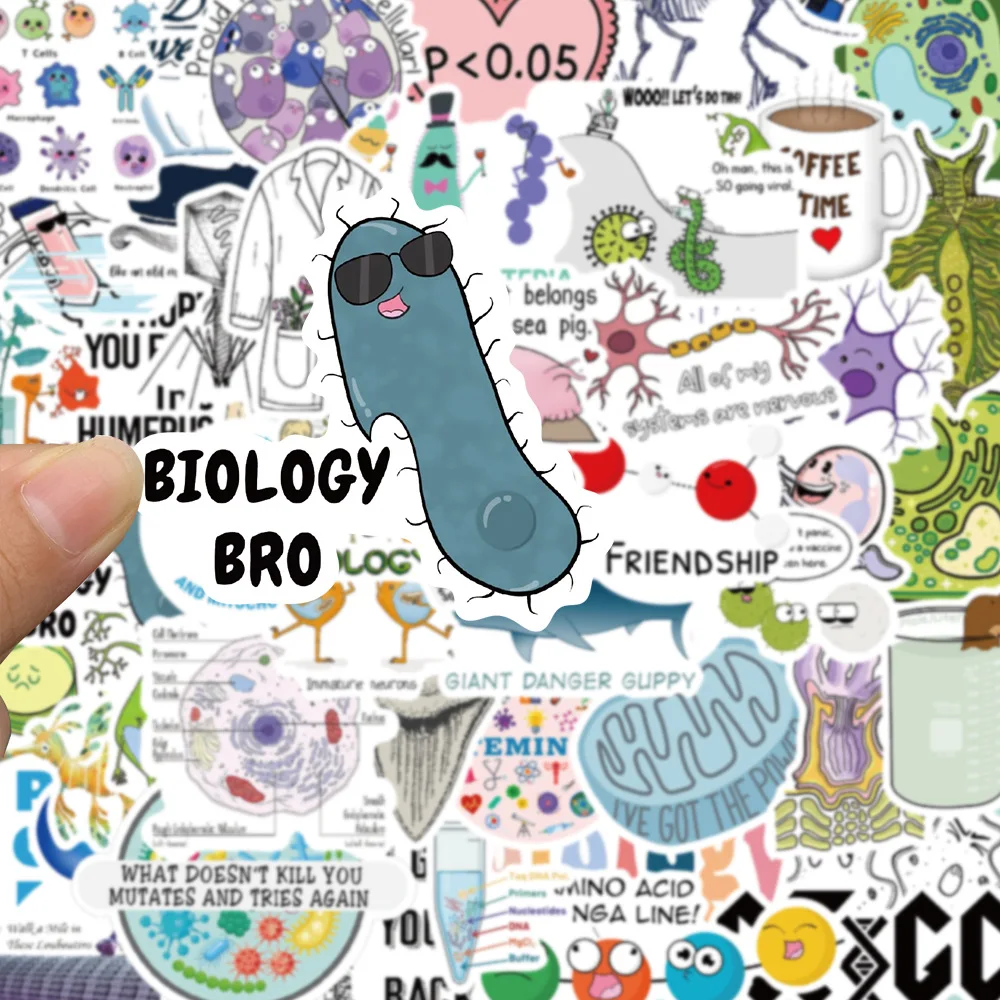 10/30/50 шт. мультяшная биологическая наклейка для водостойкой наклейки ноутбука