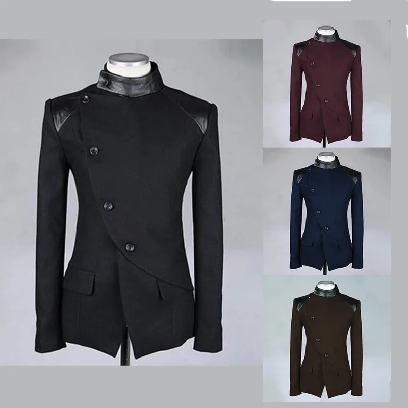 Пальто мужское в средневековом стиле винтажная куртка стимпанк Костюм