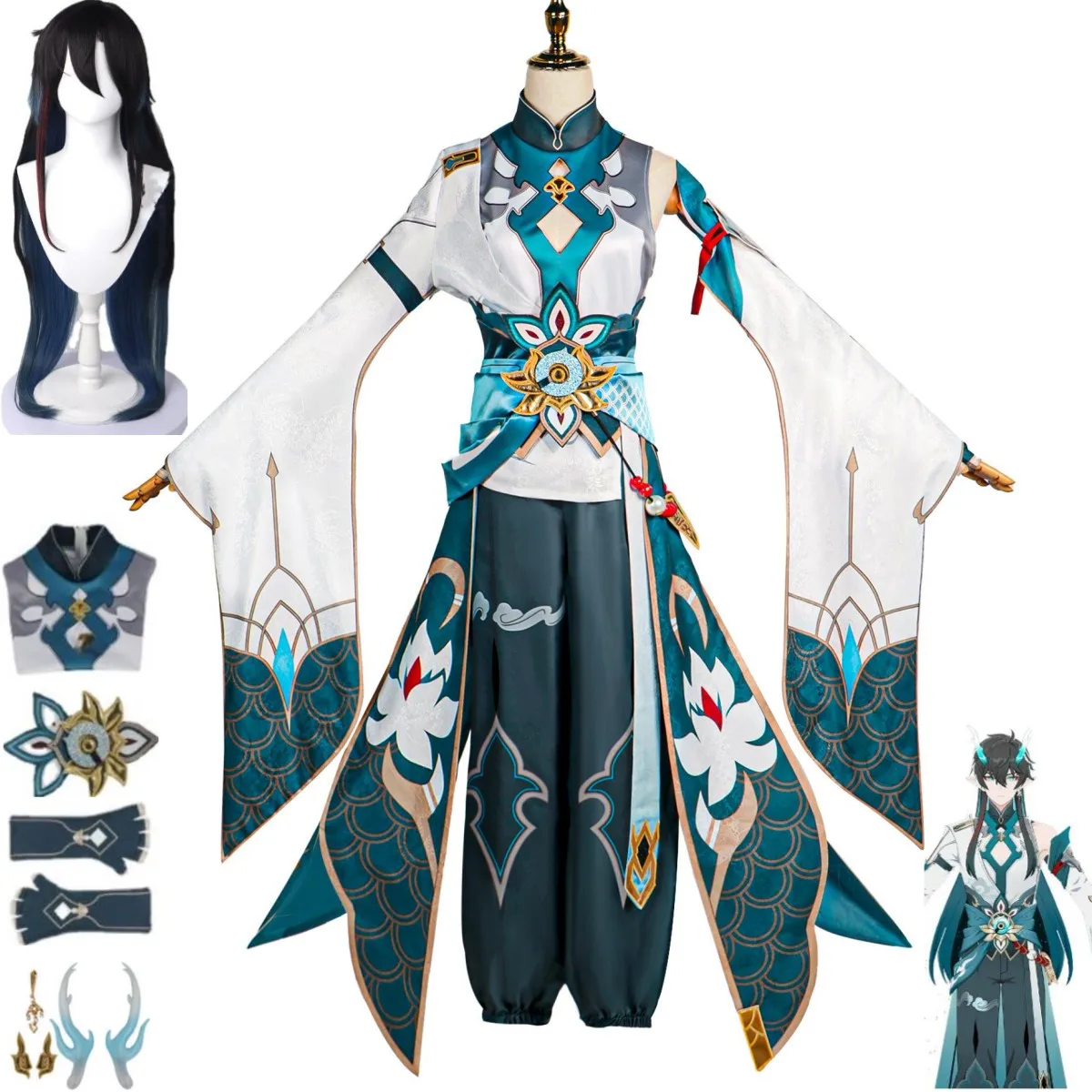 Anime Game Honkai: Star Rail Dan Heng Cosplay Costume Imbibitor Lunae DanHeng Astral Express Hanfu Full Set Man Woman Party Suit