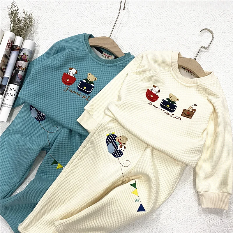 

2 шт./комплект, детский хлопковый костюм для мальчиков