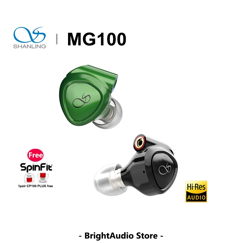 SHANLING MG100 динамические Hi-Fi музыкальные наушники IEM Hi-Res аудио MMCX 3 5 мм + 4 разъем