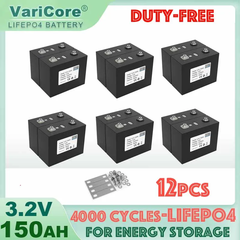 12 шт. аккумуляторные батареи VariCore 3 2 в Ач LiFePO4