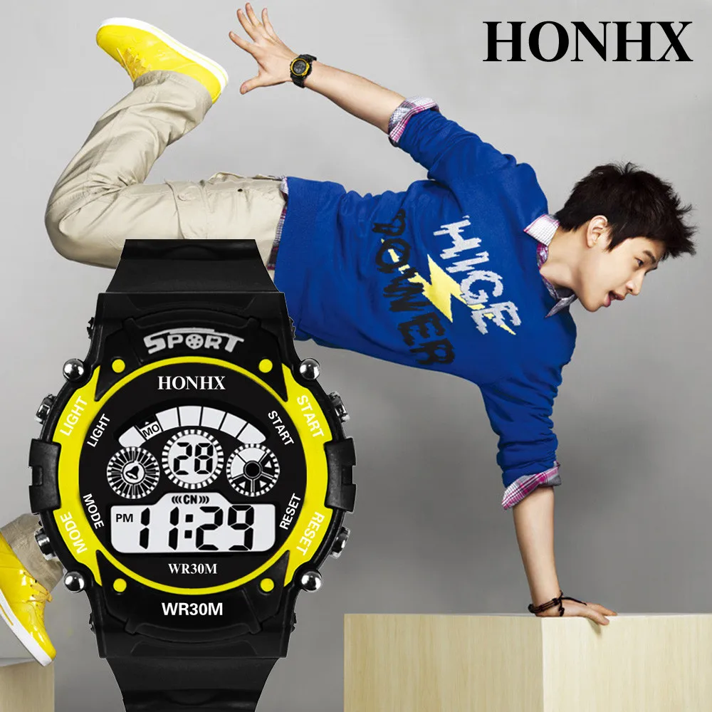 Часы мужские светодиодные цифровые модные светящиеся спортивные