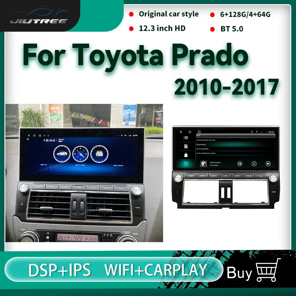 

12.3 Inch Android 10 Car Radio For Toyota Prado 2010-2017 Car Multimedia DVD Player Auto Stereo Receiver GPS navigator Head Unit