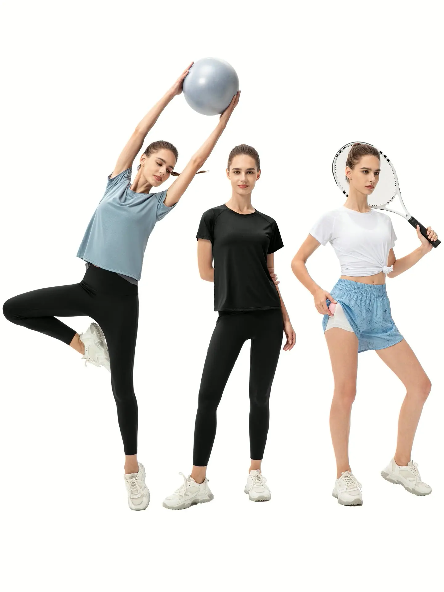 Women Quick Dry Short Sleeve Sports Running T Shirt Breathable Slim Tops Yoga T-shirts Tees Fitness Gym Workout ICESENSE