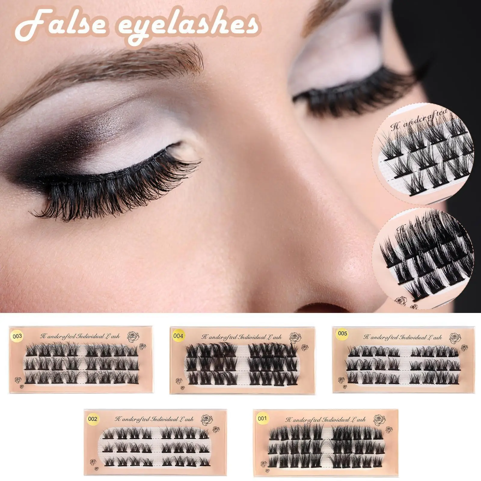 

Искусственные ресницы 3D индивидуальный сегментный объем макияж ресницы Инструменты ресницы Накладные норковые натуральные ресницы S5Z6