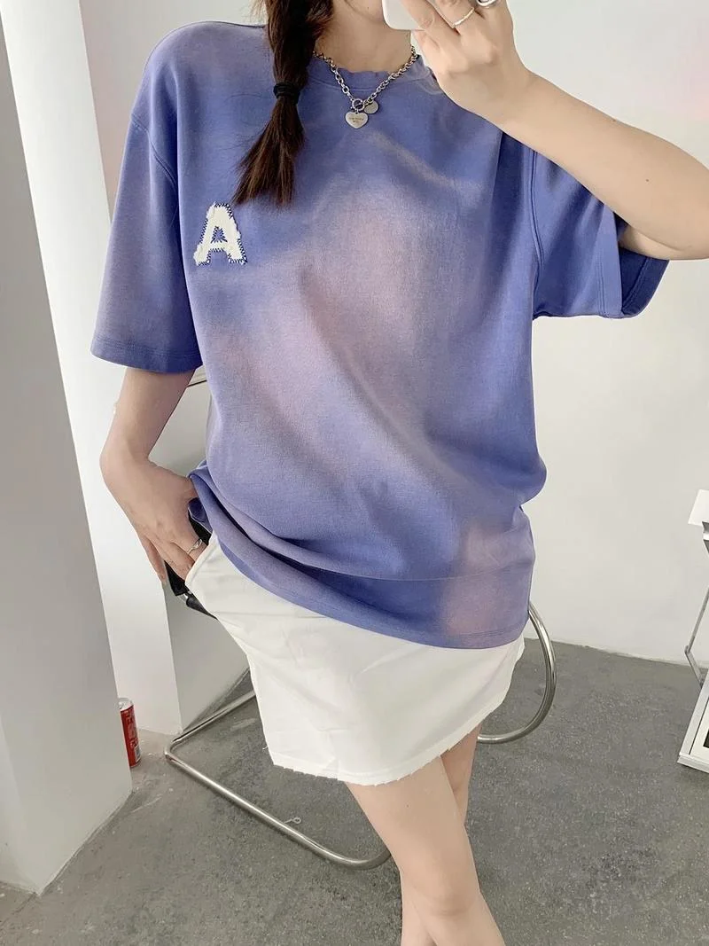 

22SS High-quality Letter Embroidery 100% Cotton EU Size ADER ERROR T Shirt Men Women Fashion Summer Mon Compte