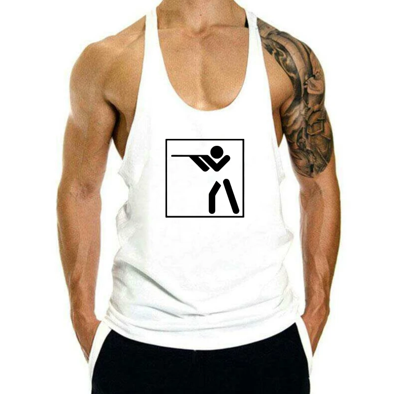 

2024 Unisex Kurzarm tank top men Sportschieen-Piktogramm Schiesport