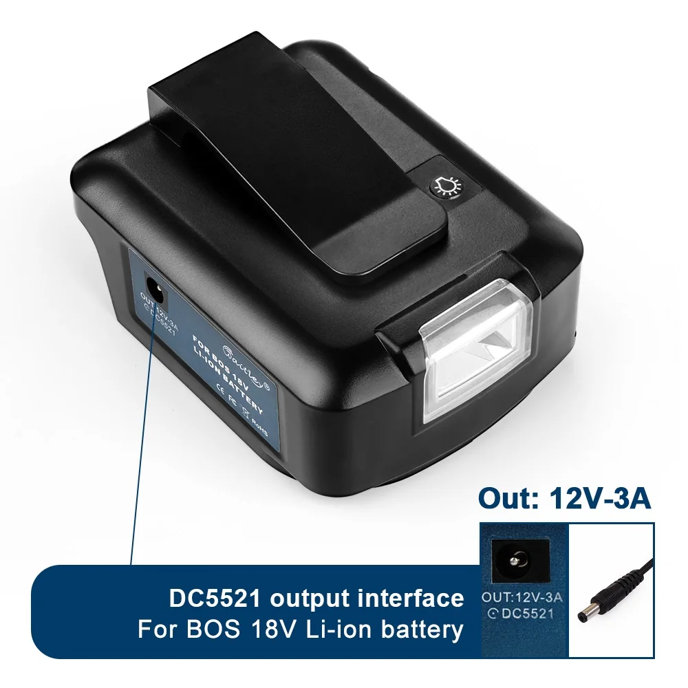 Адаптер для вспышки для аккумулятора BOSCH 18 в с аналогичной лампой USB Type-C выход комплект внешнего аккумулятора удлинитель внешние аксессуары (art.: 3920c36507a2c) - 3920c36507a2c
