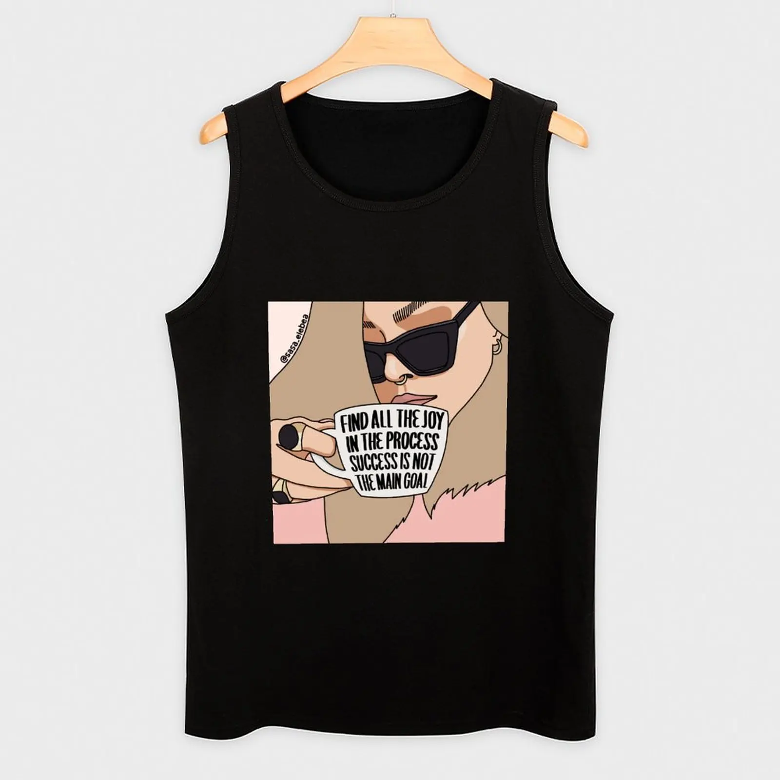 Фото Найдите все радость в процессе Sasa Elebea Tank Top Мужская футболка для фитнеса топ для спортзала аниме топ футболка без рукавов №3