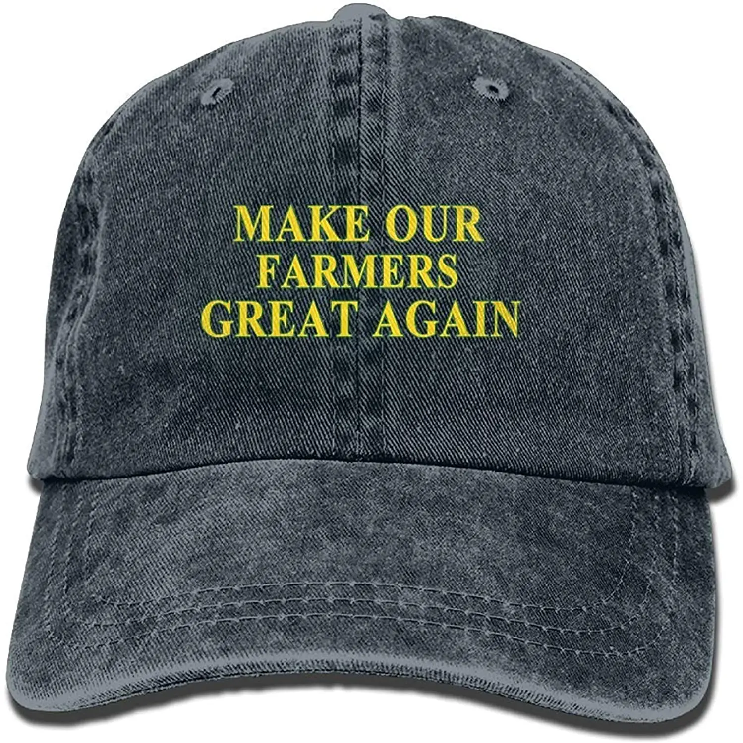

Make Our Farmers Great Again Cotton Denim Cap Printed Unisex Boy Girl Youth Women Men Adult Baseball Hat Black