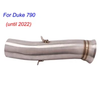 escape motorcycle middle link tube mid connect pipe stainless steel exhaust system modified for duke 790 until 2022