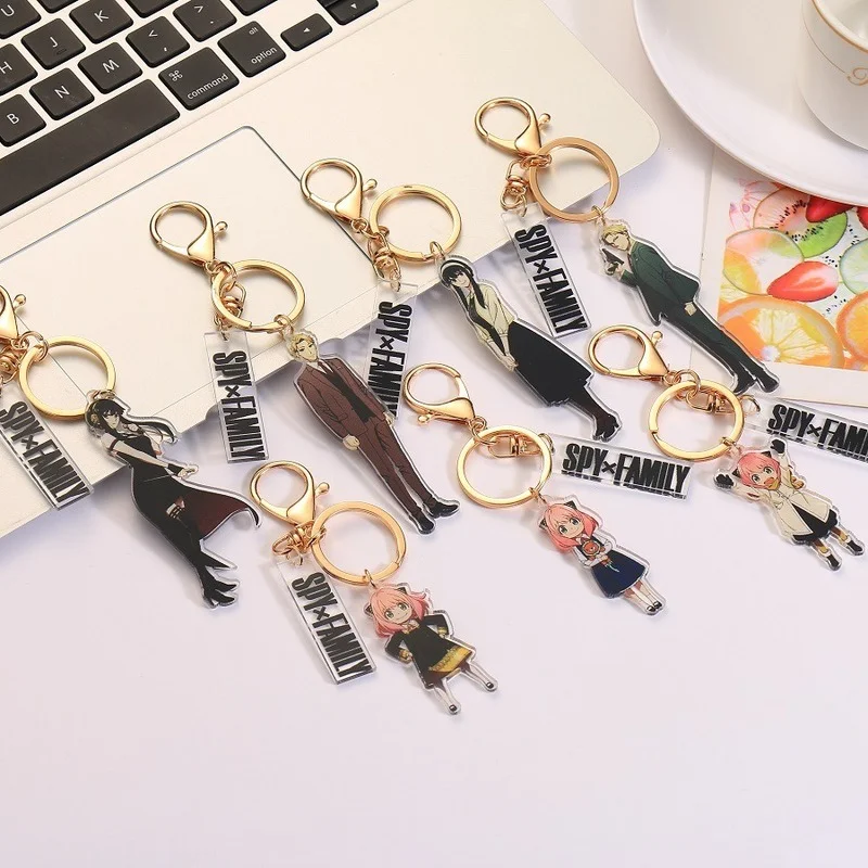 

5 Pcs/lot Anime Acrylic Keychain Loid Forger Anya Forger Yor Forger Keychain Chain Keyring Jewelry Bag Accessories
